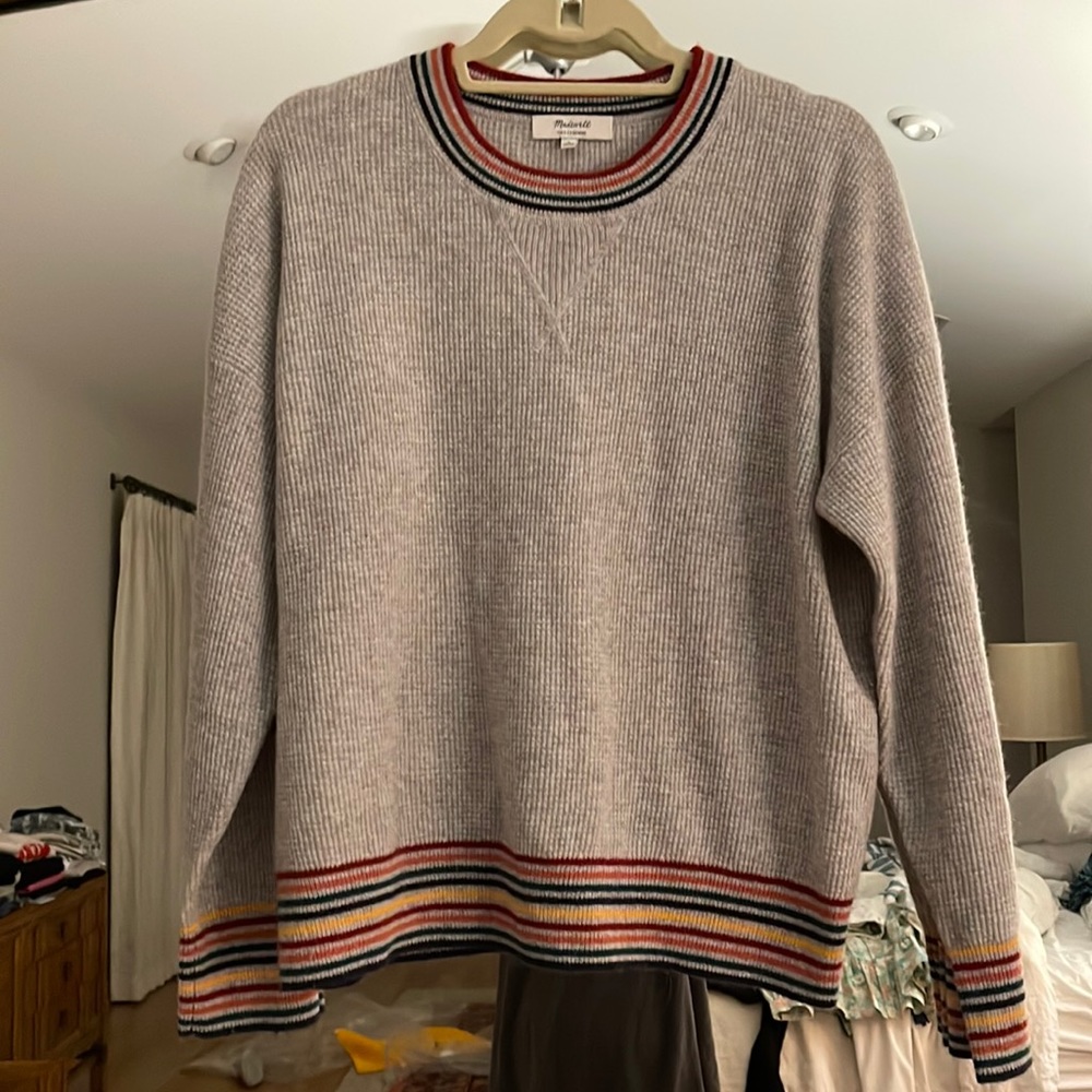 Madewell cashmere rainbow sweater
